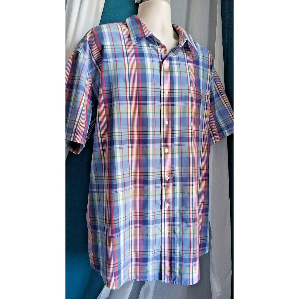 US Polo Assn 3XL Button Up Shirt Men's Short Sleeve Blue, Red , White and Yellow - Picture 2 of 5